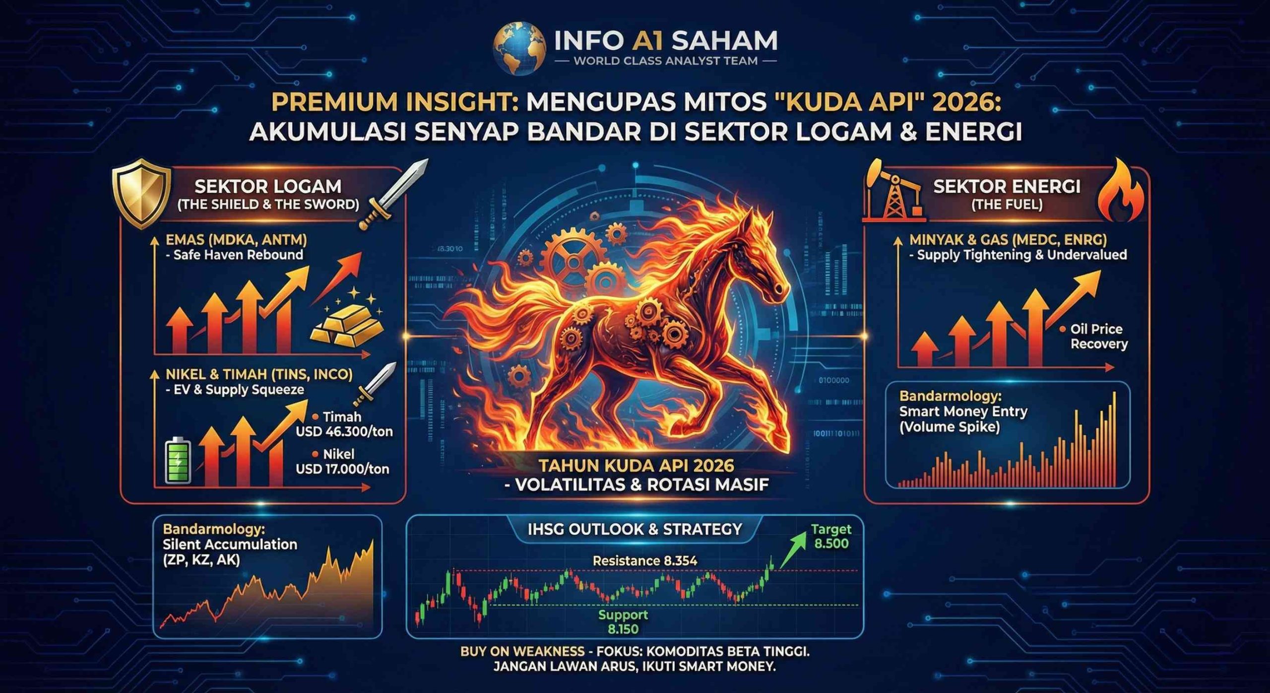 Mengupas Mitos 'Kuda Api' 2026 Mengapa Bandar Besar Sedang Akumulasi Senyap di Sektor Logam & Energi