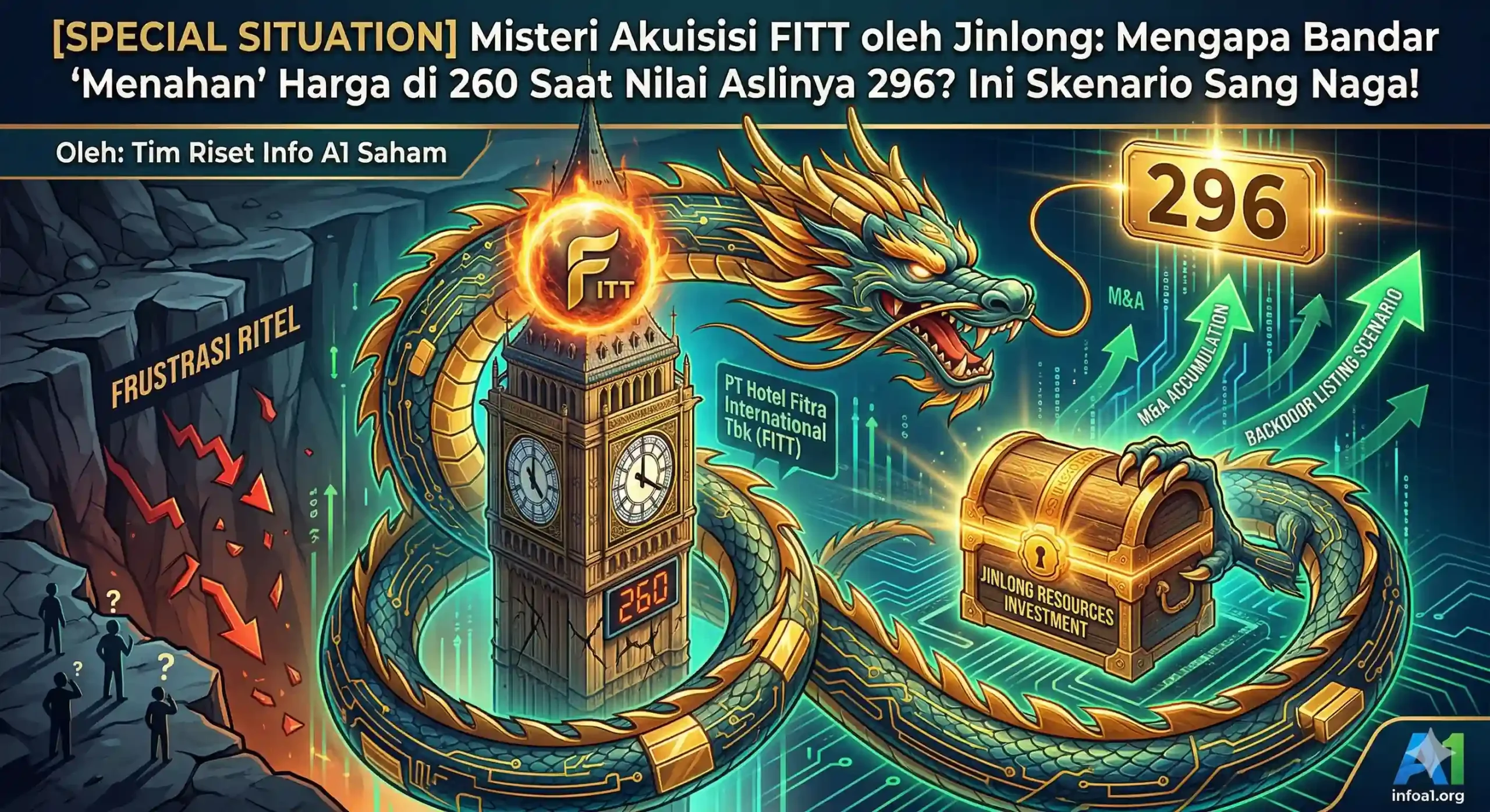 Misteri Akuisisi FITT oleh Jinlong: Mengapa Bandar ‘Menahan’ Harga di 260 Saat Nilai Aslinya 296? Ini Skenario Sang Naga!